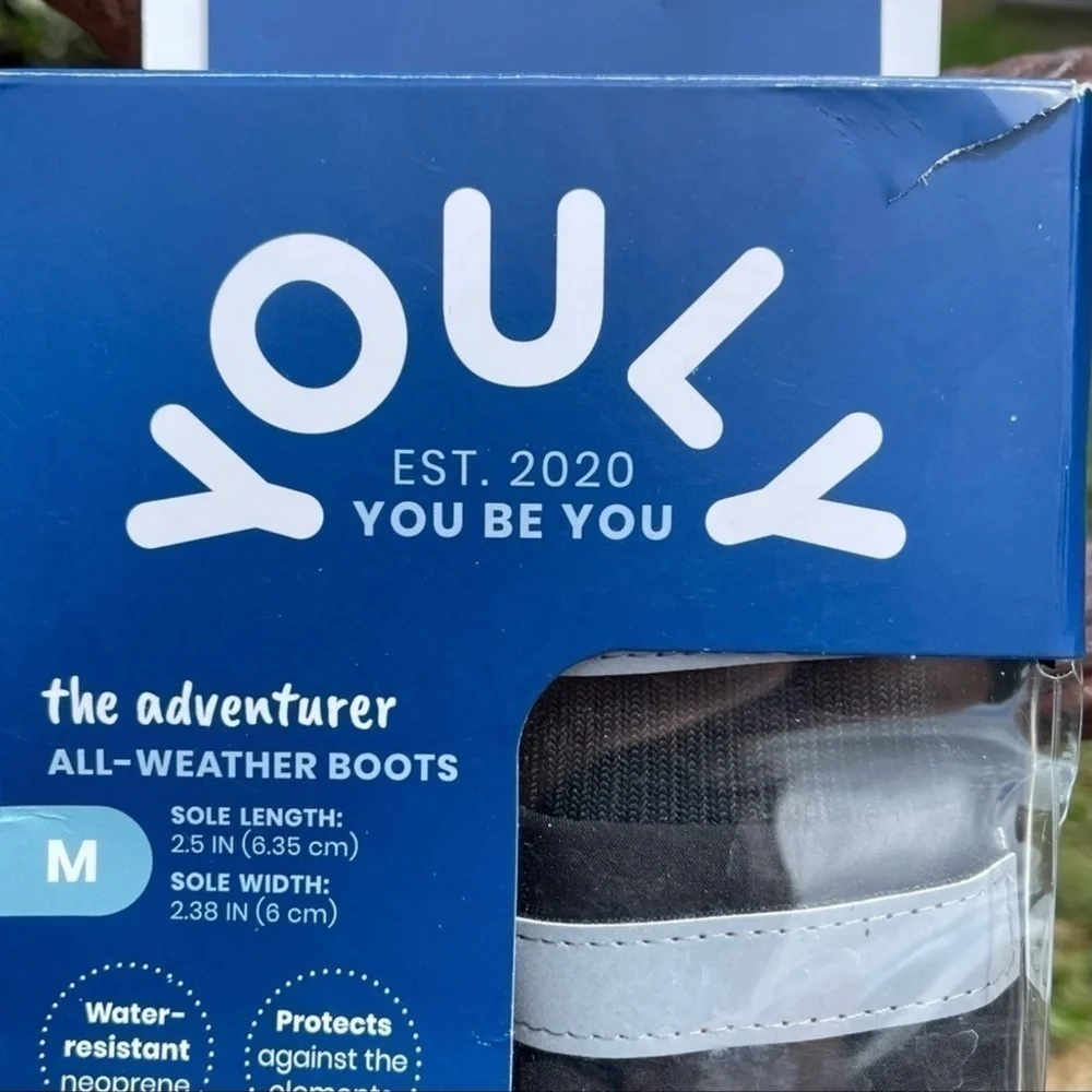 NWT Youly The Adventurer All Weather Dog Boots Paw Covers